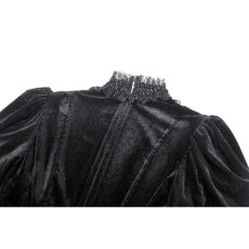 画像12: Gothic Velvet Lace Long-Sleeve Dress / ワンピース【DARK IN LOVE】 (12)