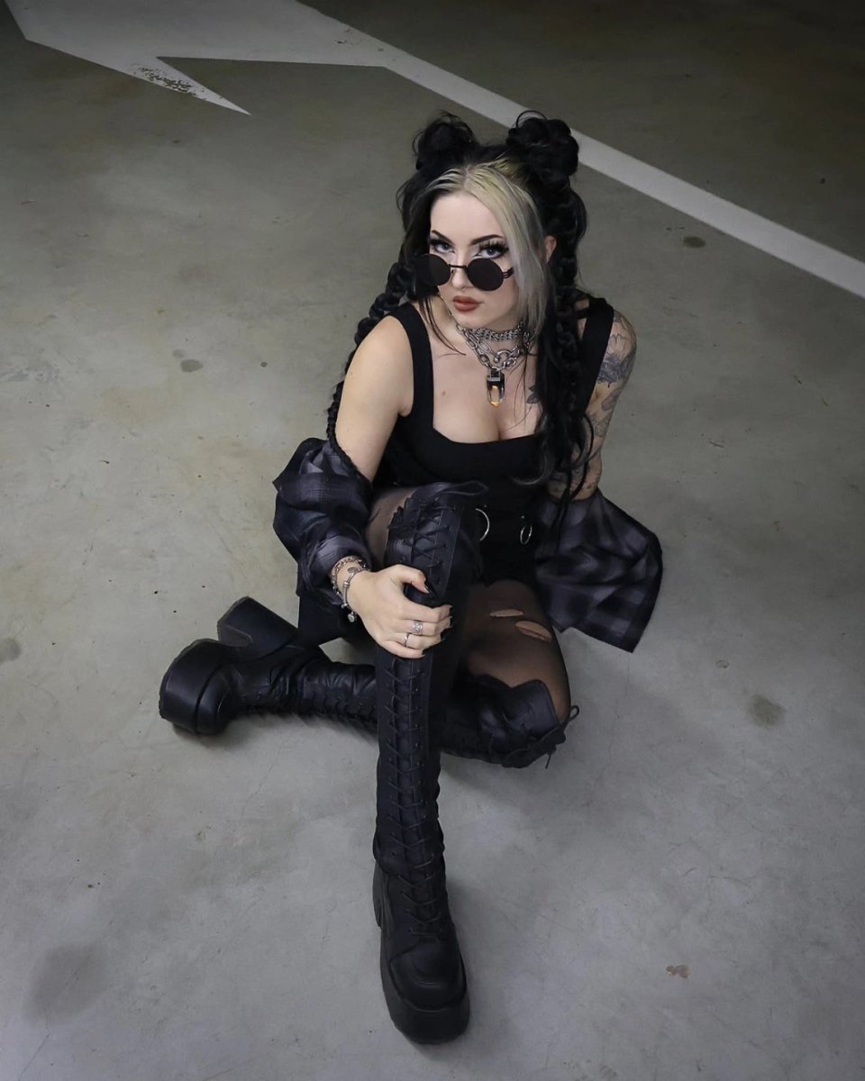 画像24: [取り寄せ]CAMEL-300 / PUレザー / ニーハイブーツ【DEMONIA】 (24)