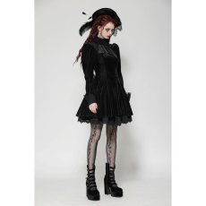 画像9: Gothic Velvet Lace Long-Sleeve Dress / ワンピース【DARK IN LOVE】 (9)