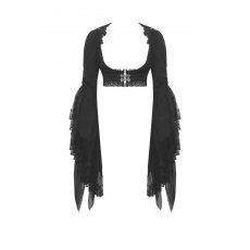 画像2: Gothic retro girdling waist bell-sleeves cape / ケープ【DARK IN LOVE】 (2)