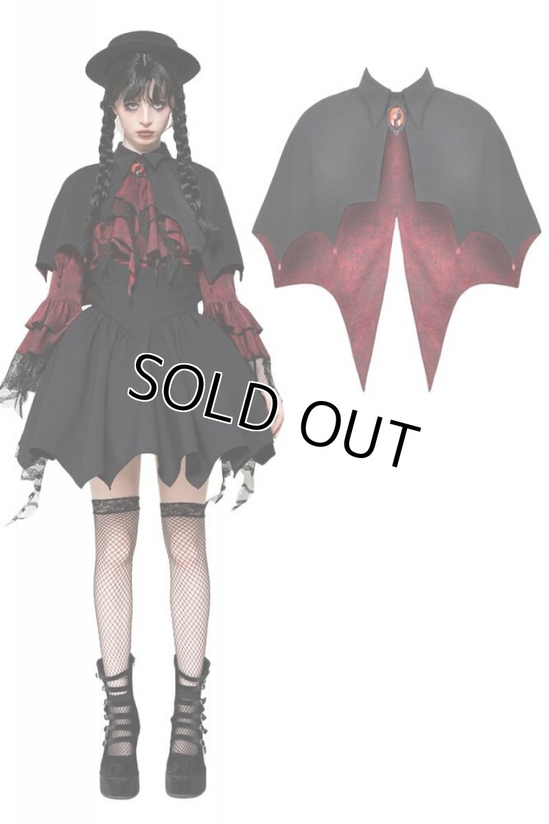 画像1: Gothic vampire shadow bat-shaped capelet / ボレロ【DARK IN LOVE】 (1)