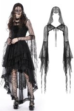 画像1: Gothic sexy spider exaggerated sleeves hooded cape / ケープ【DARK IN LOVE】 (1)