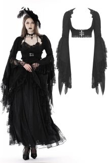 Dark in Love ストライプ ブラウス Punk mesh sexy shoulder T-shirt / トップス【DARK IN LOVE