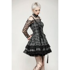 画像5: Punk Grey Plaid Metal Studded Dress / ワンピース【DARK IN LOVE】 (5)