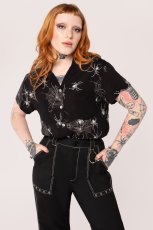 画像1: Grungy Spider Shirt / トップス【HELL BUNNY】 (1)
