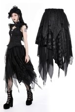 画像1: Punk messy long skirt / スカート【DARK IN LOVE】 (1)