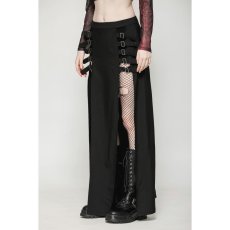 画像5: Punk Black Slit Metal Long Skirt / スカート【DARK IN LOVE】 (5)