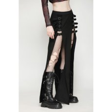 画像6: Punk Black Slit Metal Long Skirt / スカート【DARK IN LOVE】 (6)