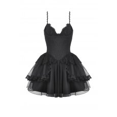画像2: Gothic black swan tulle lace trim dress / ワンピース【DARK IN LOVE】 (2)