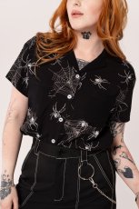 画像2: Grungy Spider Shirt / トップス【HELL BUNNY】 (2)