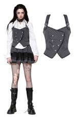 画像1: Dark Striped Academic Vest / ベスト【DARK IN LOVE】 (1)