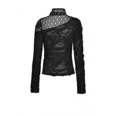 画像3: Punk locomotive shredded asymmetric sexy top / トップス【DARK IN LOVE】 (3)