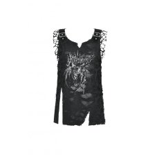 画像2: Black Distressed Graphic Tank Top / トップス【DARK IN LOVE】 (2)