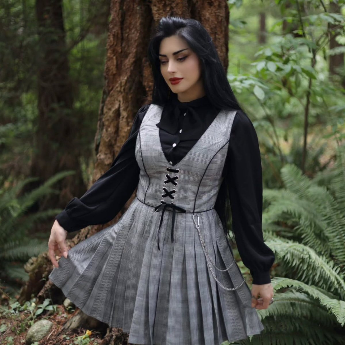 画像14: 🔥SALE🔥Mina Pinafore Dress / ワンピース【HELL BUNNY】 (14)