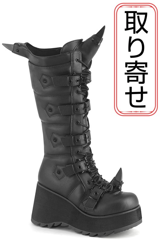 1684　DEMONIA by PLEASER SCENE-157　US10　黒 取り寄せ]SCENE-157 / 厚底ブーツ【DEMONIA】 | Spider Rock Web