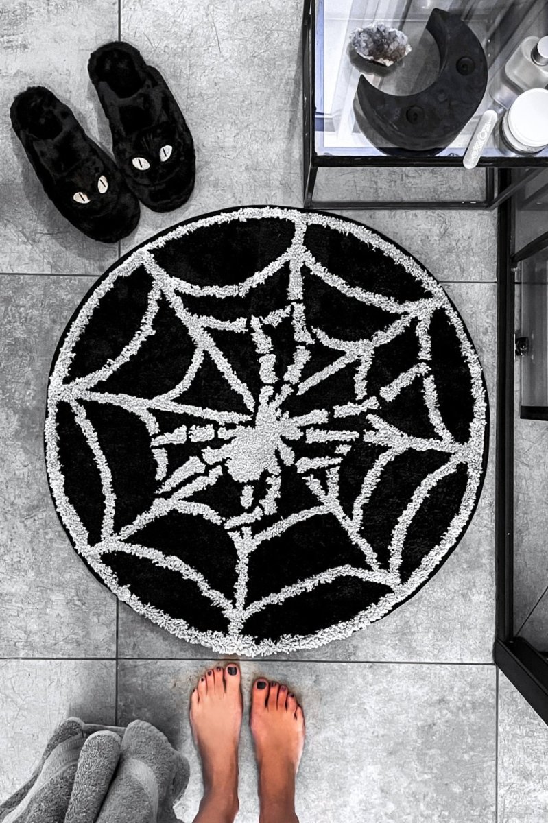 画像1: Spyder Web Bathroom Rug / バスマット【KILL STAR】 (1)