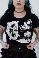 画像4: Steamboat Willie Mickey Zombie / クロップ丈 / Ｔシャツ【VampireFreaks】 (4)