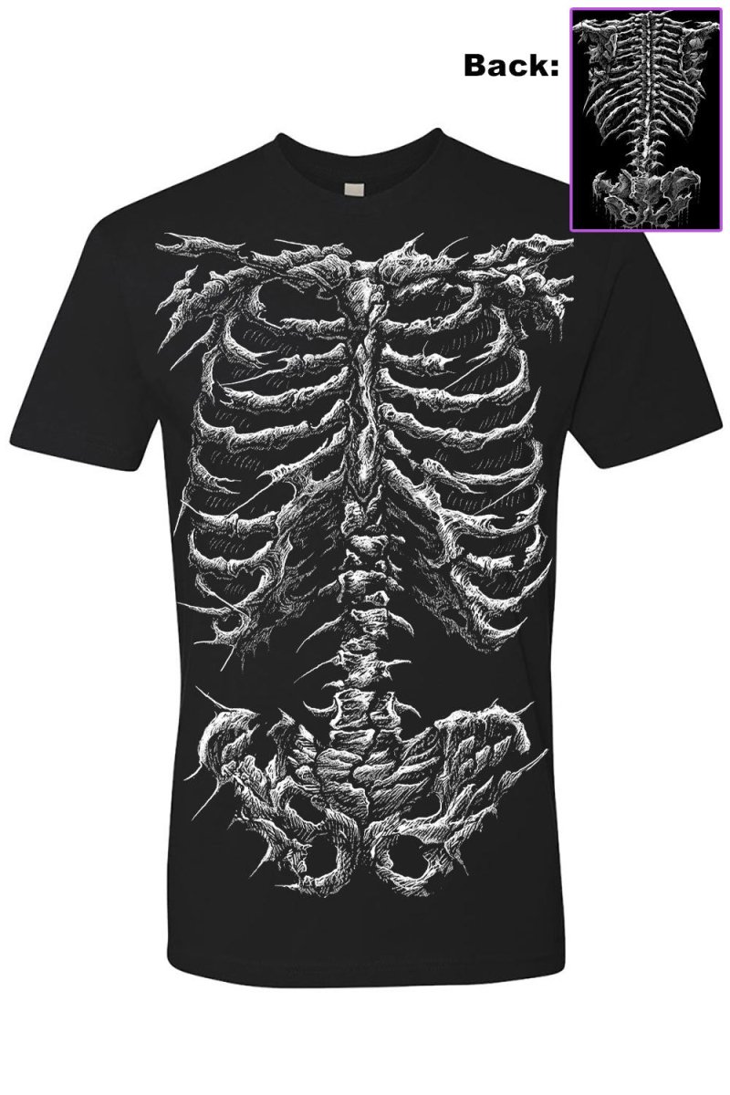 画像1: Dead Inside Skeleton / Ｔシャツ【VampireFreaks】 (1)