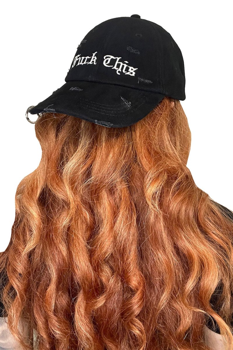 画像14: Fuck This Pierced Baseball Cap / Fuck This / キャップ【VampireFreaks】 (14)