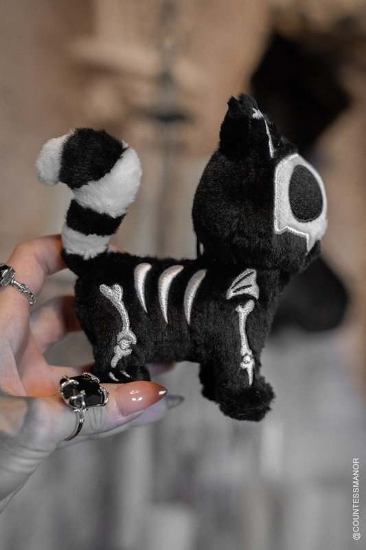Skelekitty Plush Keychain / ぬいぐるみキーホルダー【VampireFreaks
