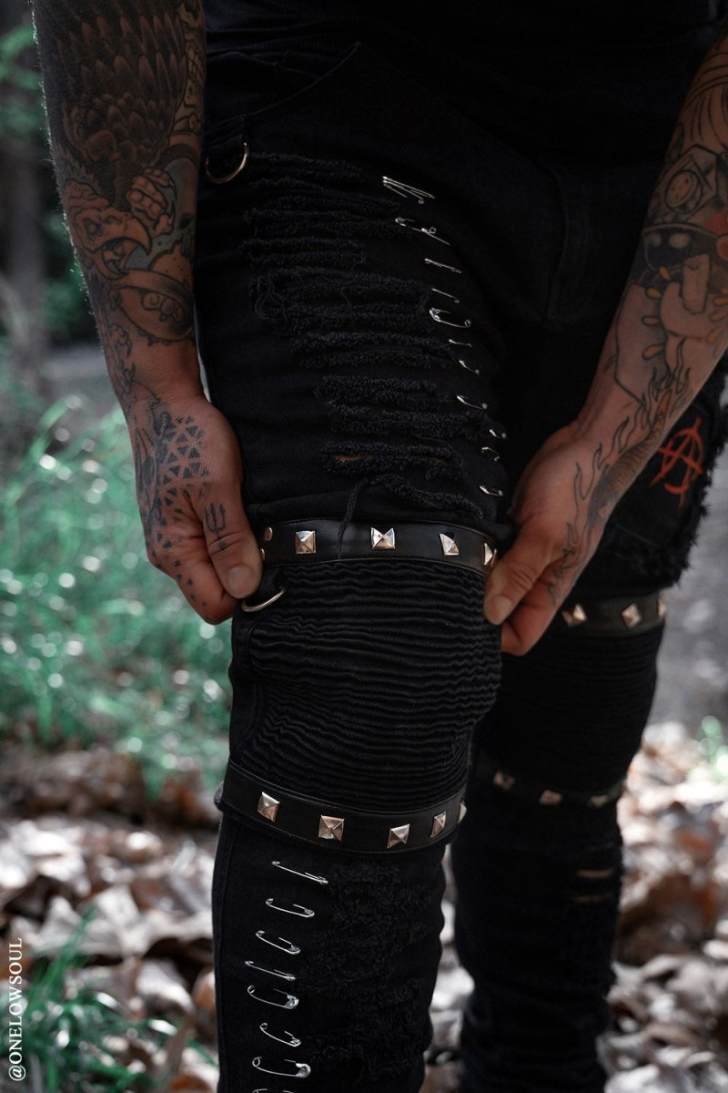画像23: Annihilate Safety Pin Studded Pants / パンツ【VampireFreaks】 (23)