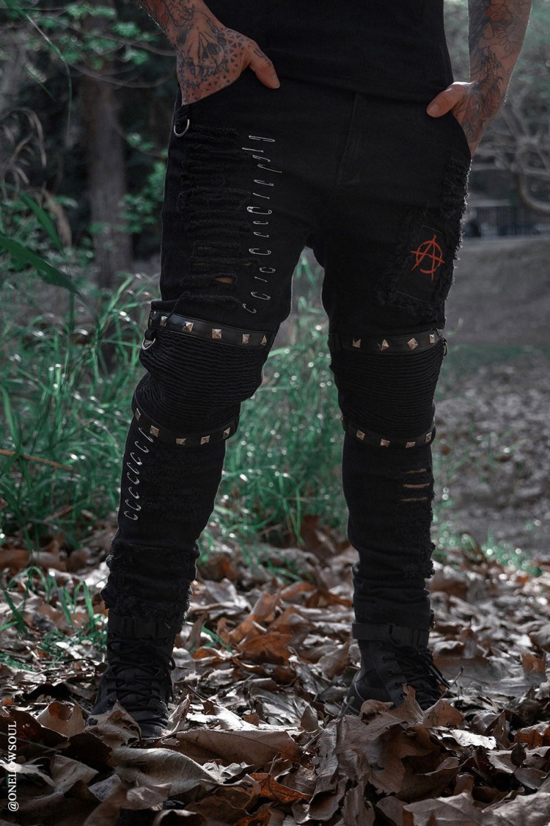 画像18: Annihilate Safety Pin Studded Pants / パンツ【VampireFreaks】 (18)
