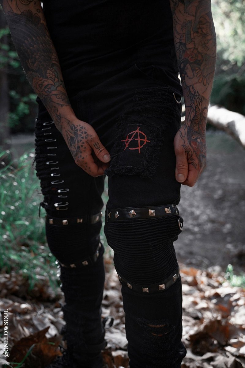 画像25: Annihilate Safety Pin Studded Pants / パンツ【VampireFreaks】 (25)