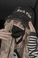 画像1: Fuck This Pierced Baseball Cap / Fuck This / キャップ【VampireFreaks】 (1)