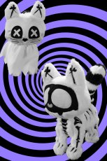 画像1: Ghost Kitty Plush Toy / ぬいぐるみ【VampireFreaks】 (1)