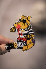 画像1: Winnie the Pooh's Bloody Honey Patch / アイロンパッチ【VampireFreaks】 (1)