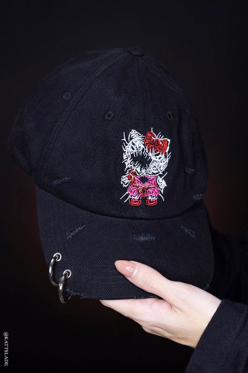 画像3: Hell Kitty Pierced Baseball Cap / キャップ【VampireFreaks】 (3)