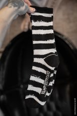 画像1: Creepy Crew Socks / Bone x Black Stripes / ソックス【VampireFreaks】 (1)