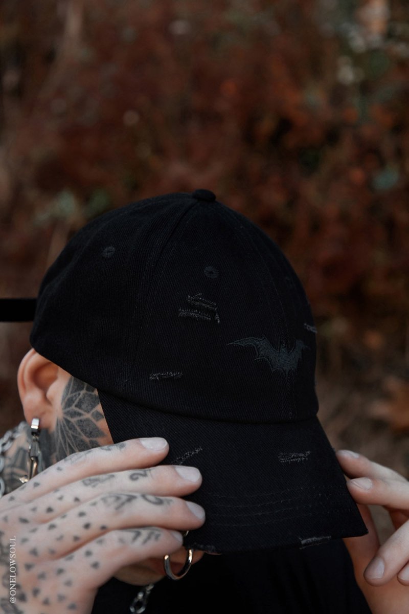 画像14: Vampire Bat Pierced Baseball Cap / Black / キャップ【VampireFreaks】 (14)