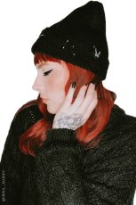 画像15: Distressed Pierced Beanie / White Bat / ビーニー【VampireFreaks】 (15)
