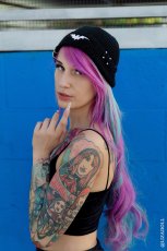 画像5: Distressed Pierced Beanie / White Bat / ビーニー【VampireFreaks】 (5)