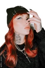 画像14: Distressed Pierced Beanie / White Bat / ビーニー【VampireFreaks】 (14)