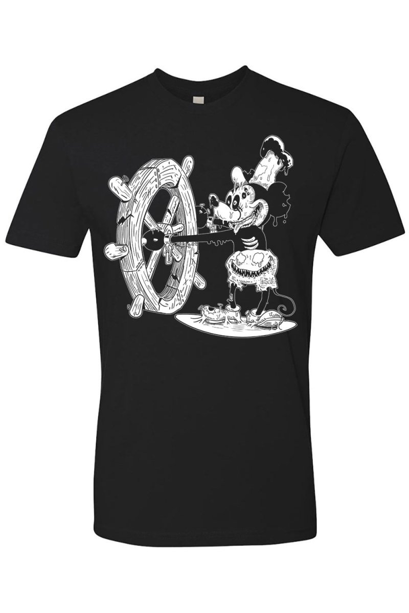 画像1: Steamboat Willie Mickey Zombie / Ｔシャツ【VampireFreaks】 (1)