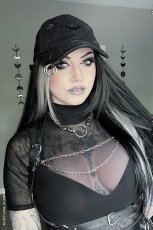 画像2: Vampire Bat Pierced Baseball Cap / Black / キャップ【VampireFreaks】 (2)