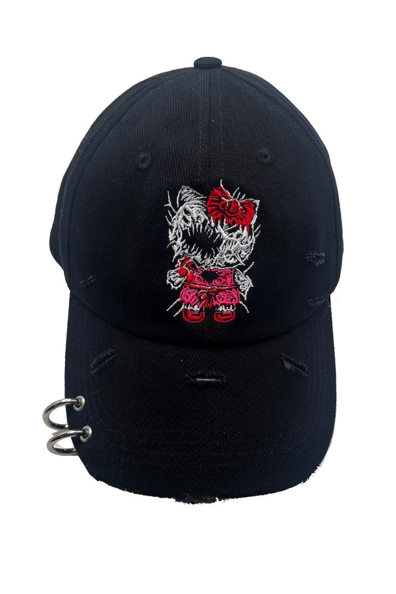画像7: Hell Kitty Pierced Baseball Cap / キャップ【VampireFreaks】 (7)