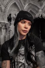 画像5: Distressed Pierced Beanie / Black Bat / ビーニー【VampireFreaks】 (5)
