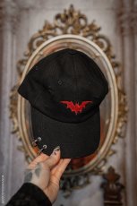 画像1: Vampire Bat Pierced Baseball Cap / Red / キャップ【VampireFreaks】 (1)