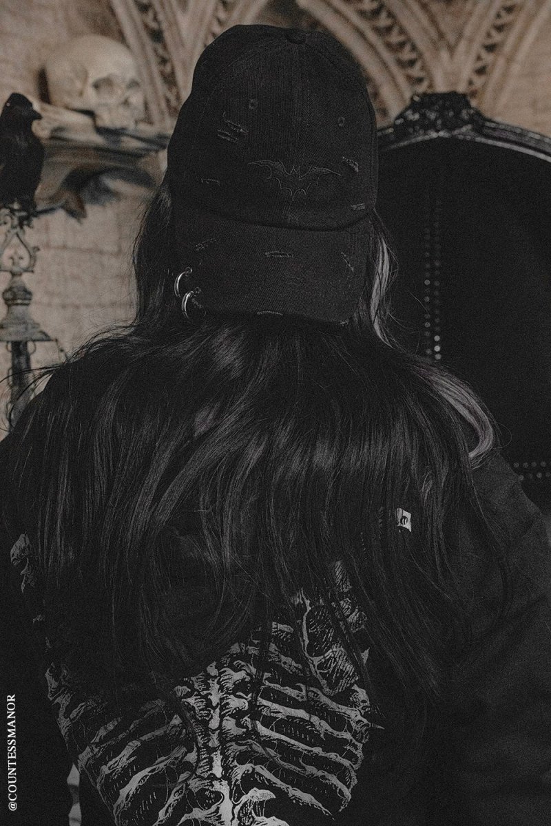 画像19: Vampire Bat Pierced Baseball Cap / Black / キャップ【VampireFreaks】 (19)