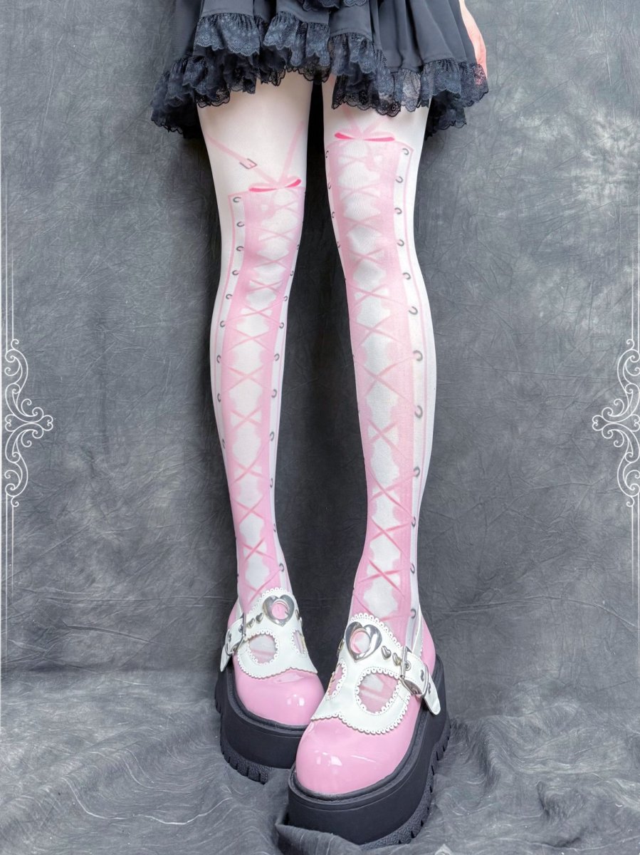 画像4: LACE UP DOLL TIGHTS / タイツ (4)