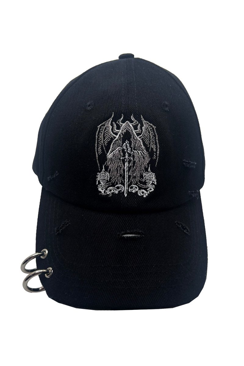 画像2: Grim Reaper Pierced Baseball Cap / キャップ【VampireFreaks】 (2)