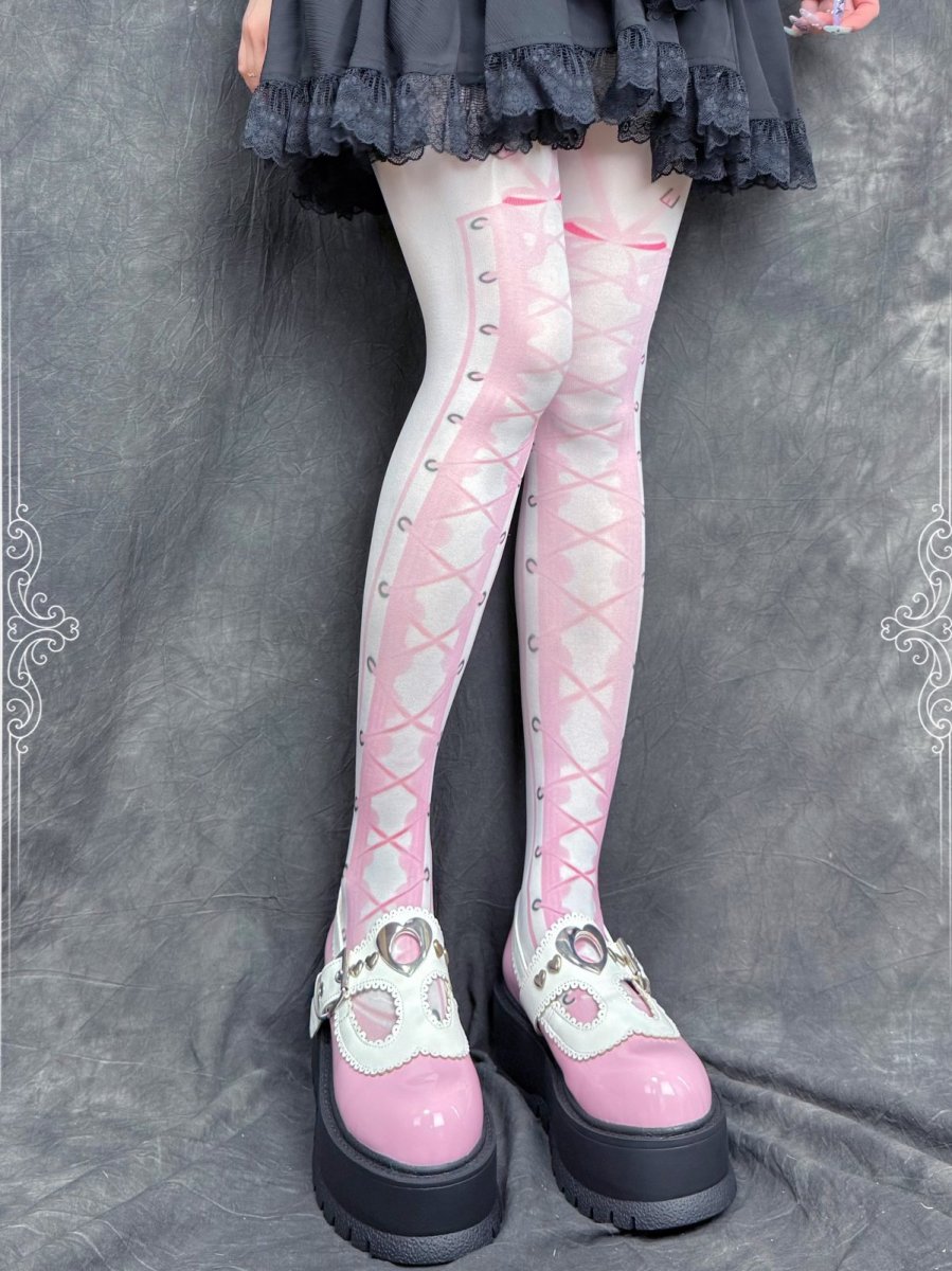 画像5: LACE UP DOLL TIGHTS / タイツ (5)