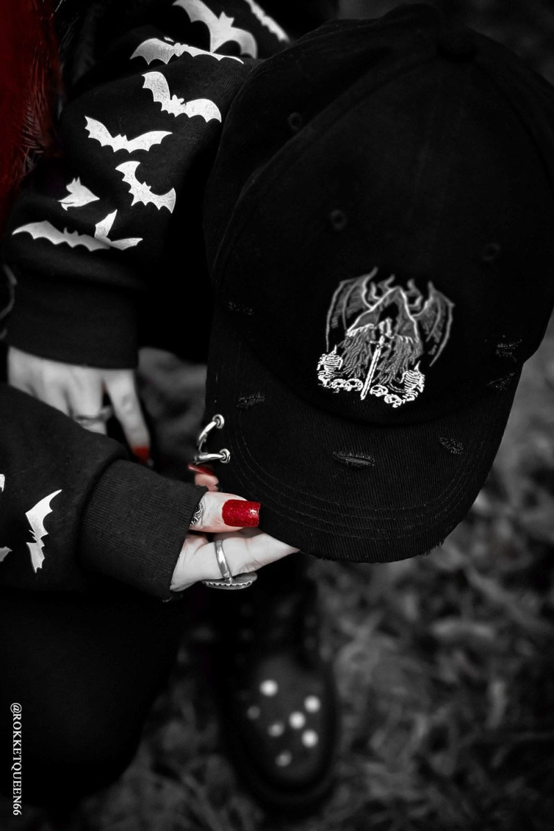 画像10: Grim Reaper Pierced Baseball Cap / キャップ【VampireFreaks】 (10)
