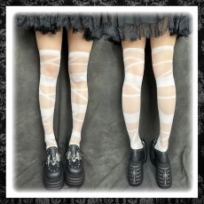 画像2: BANDAGE KNEE HIGH TIGHTS / ニーハイタイツ (2)