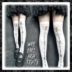 画像1: WIRE KNEE HIGH TIGHTS / ニーハイタイツ (1)