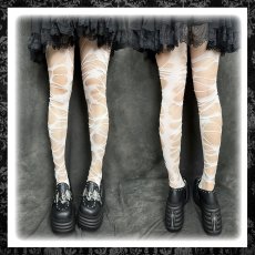 画像2: White Ripped Tights / タイツ (2)