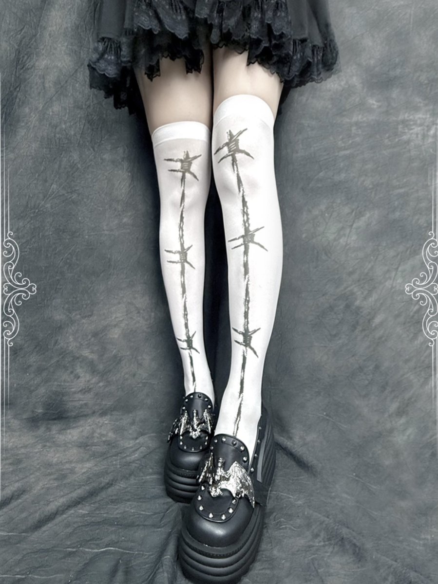 画像6: WIRE KNEE HIGH TIGHTS / ニーハイタイツ (6)